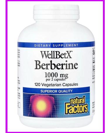 Natural Factors Wellbetx Berberin 500 mg 120 vegetarian capsules