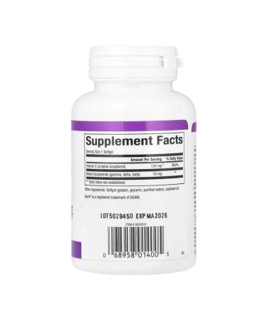 Natural Factors Vitamin E 200 me 90 soft tablets - Buy Online on GoSupps.com