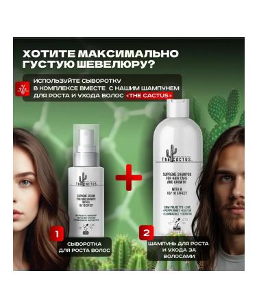 THE CACTUS EFFECT Shampoo for hair growth and from baldness The Cactus - Buy Online on GoSupps.com