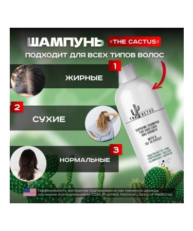 THE CACTUS EFFECT Shampoo for hair growth and from baldness The Cactus - Buy Online on GoSupps.com
