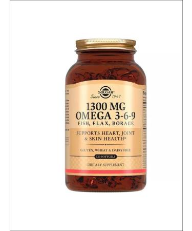SOLGAR Omega 3-6-9 a complex of fatty acids 1300 mg caps 120