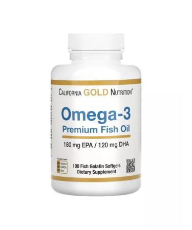 California Gold Nutrition Fish oil premium ka-va 180 mg EPK 120 mg DGK 100 pcs