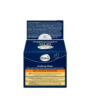 Balea Night cream for face with Q10 against wrinkles 50 ml 2 pcs - Buy Online on GoSupps.com