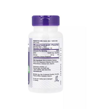 Natrol BIOTIN 10 000 mcg 100 tablets - Buy Online on GoSupps.com