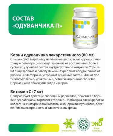 Parapharm Natural dietary supplement for joints dandelion p 100 tab - Buy Online on GoSupps.com
