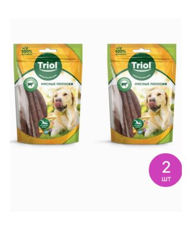 Triol Dog's treats of beef meat strips 70g 2 pcs