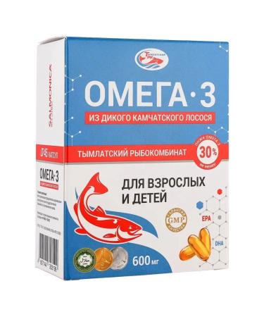 Tymlatsky fish processing plant Bad omega 3 from wild Kamchatka salmon 45 caps Salmonica - Buy Online on GoSupps.com