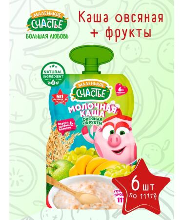 A little happiness Porridge milk mixers oatmeal + fruits 6pcs 111g RB