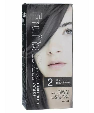 WELCOS Fruits Wax hair dye 02 black and brown 60g