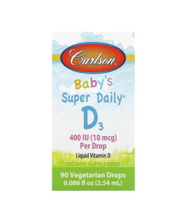 Carlson Vitamin D3 for children 10 g (400 IU) 2.54 ml