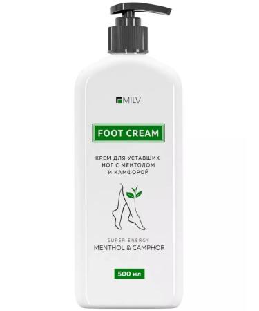 MILV Cream for tired legs with menthol and camphor. 500 ml