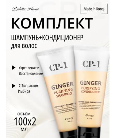 Aesthetic House Shampoo + air conditioning with a ginger 100 ml + 100 ml
