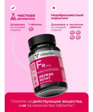 VITAMIR PRO Iron HEALAT BISGLICINATE WITH VITAMINS - Buy Online on GoSupps.com
