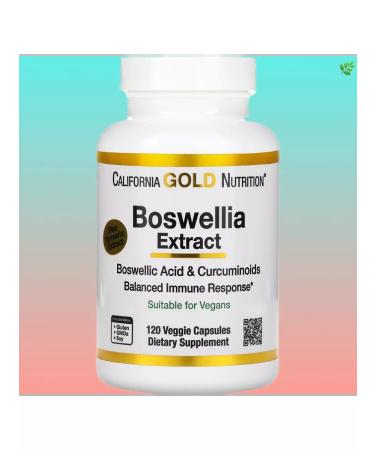 California Gold Nutrition Bosvelia and turmeric 500 mg 120 capsules