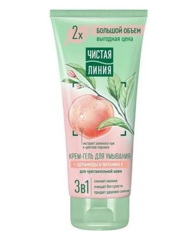 Clean line Cream-gel for washing the face 3B1 with vitamin E 200 ml