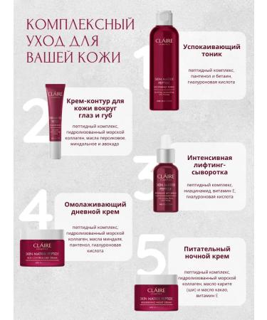 Claire Cosmetics Skin cream around the eyes and lips with peptides 15 ml - Buy Online on GoSupps.com