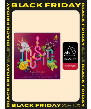 CURTIS Music Tea Set 36 pyramids Assorted 9 tastes