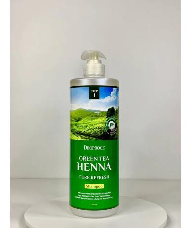 DEOPROCE Hair shampoo green tea and henna 1000ml - Buy Online on GoSupps.com