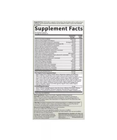 Garden of Life Vitamins for pregnant women RAW PRENATAL 90 capsules - Buy Online on GoSupps.com