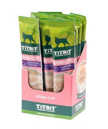 Titbit 32pcs 10 g cream-soup for cats with rabbit - Buy Online on GoSupps.com