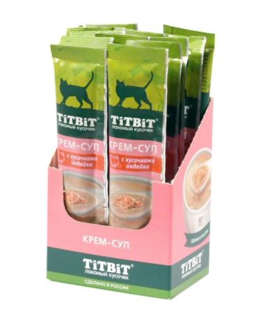 Titbit 16pcs 10 g cream-soup for cats with turkey - Buy Online on GoSupps.com