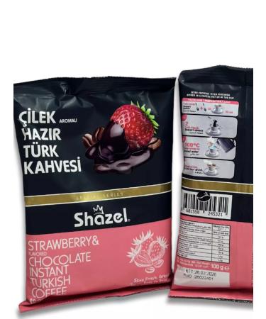 ORGANIC LINE Turkish coffee with strawberries and chocolate 2pcs*100g Shazel - Buy Online on GoSupps.com