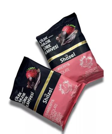ORGANIC LINE Turkish coffee with strawberries and chocolate 2pcs*100g Shazel - Buy Online on GoSupps.com
