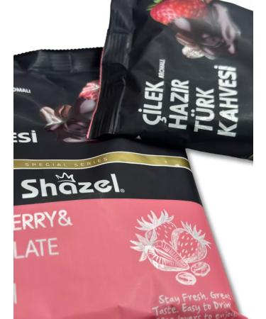 ORGANIC LINE Turkish coffee with strawberries and chocolate 2pcs*100g Shazel - Buy Online on GoSupps.com