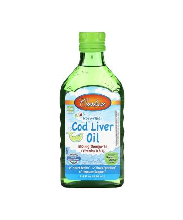 Carlson Children's fish oil green apple 550 mg 250 ml