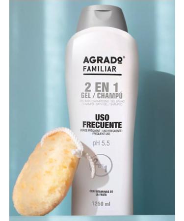 Agrado Shampoo and shower gel 2B1 1250 ml of Spain - Buy Online on GoSupps.com