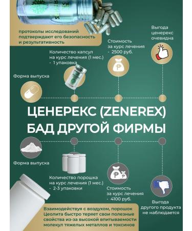 Cenerex Zeolite help with a hangover in capsules 60 pcs - Buy Online on GoSupps.com