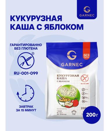 Garnets Corn porridge with apple without gluten 200g
