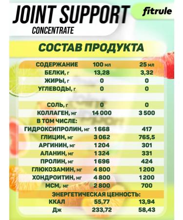 Fitrule Nutrition For joints and ligaments chondroprotector concentrate 500 citrus - Buy Online on GoSupps.com