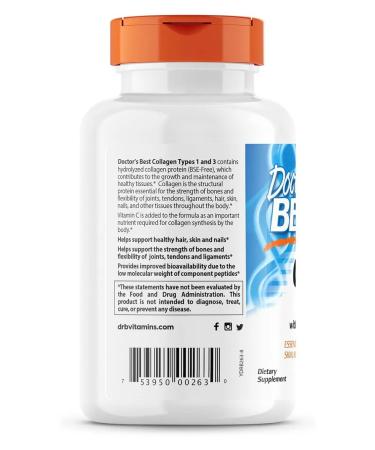 Doctor's Best Vitamin C collagen for joints 500 mg 240 capsules - Buy Online on GoSupps.com