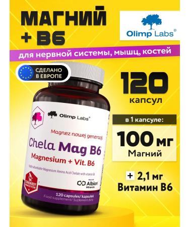 Olimp Sport Nutrition Magnesium B6 CHELA-MAG B6 120 Caps from stress and nerves