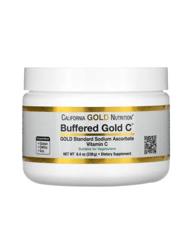 California Gold Nutrition CGN Gold C Vitamin C in the form of powder sodium ascorbate 238g
