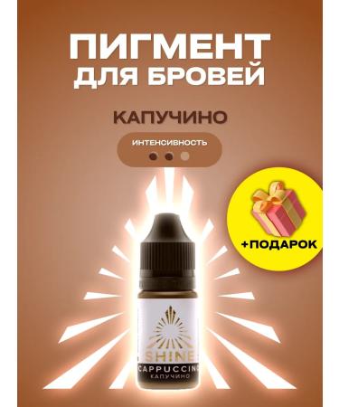 SHINE PIGMENTS Shine Cappuccino Permanent Makeup Pigment for Eyebrows 10ml