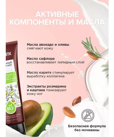 SYNERGETIC Leg cream softening for dry cracked skin 75 ml - Buy Online on GoSupps.com