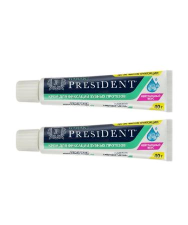 PRESIDENT Garant cream for fixing dentures 40g-2pcs