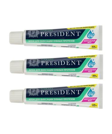 PRESIDENT GARANT Cream for fixing dentures 40g-3pcs