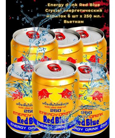 Red Bull Energy drink red BLU Red Blue 250ml X 6pcs