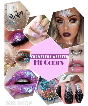 MIR SHOP Glitter gel shutters for the eyes and face and body of the hair - Buy Online on GoSupps.com