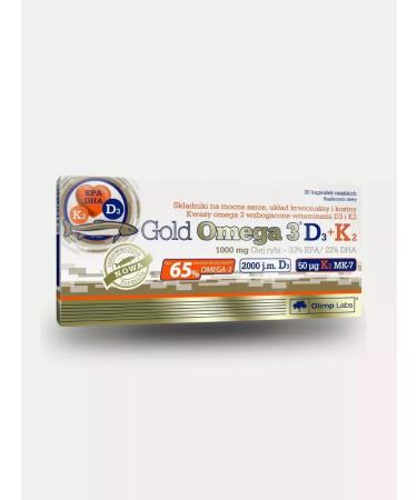 Olimp Sport Nutrition Omega 3 vitamin D3 K2 30 capsules - Buy Online on GoSupps.com