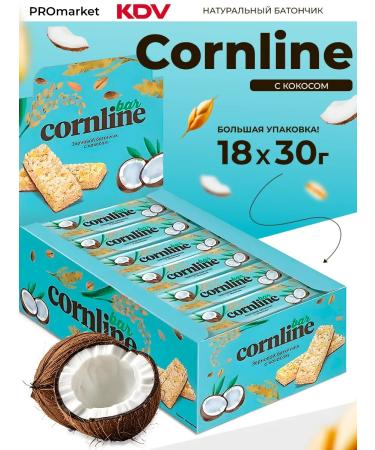 KDV "Cornline" cereal cereal with coconut 30g x6pcs