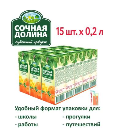 Juicy Valley Drink children's orange mandarin 200 ml x 15 pcs - Buy Online on GoSupps.com