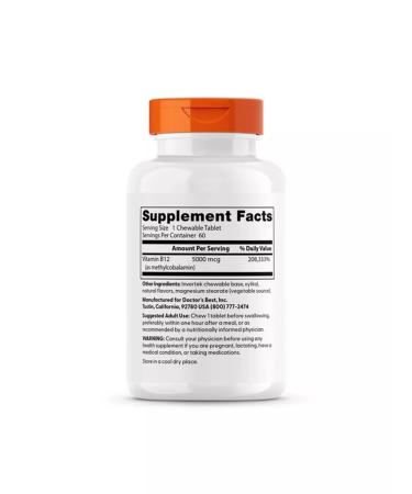 Doctor's Best Vitamins B12 Berry Assorted 5000 mcg 60 tablets - Buy Online on GoSupps.com