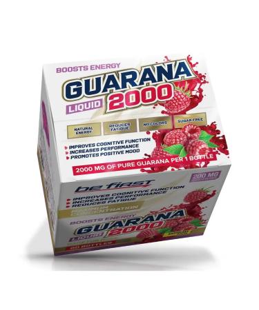 Be First 5pcs Guarana Liquid 2000 mg Malina concentrate - Buy Online on GoSupps.com