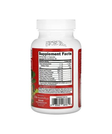 Health Plus Intestinal cleansing 120 capsules - Buy Online on GoSupps.com