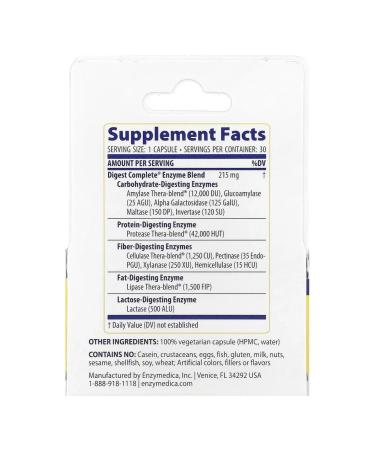 enzymedica Digest complex enzyme formula - Buy Online on GoSupps.com