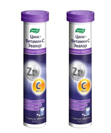 Evalar Zinc + vitamin C 2 pcs